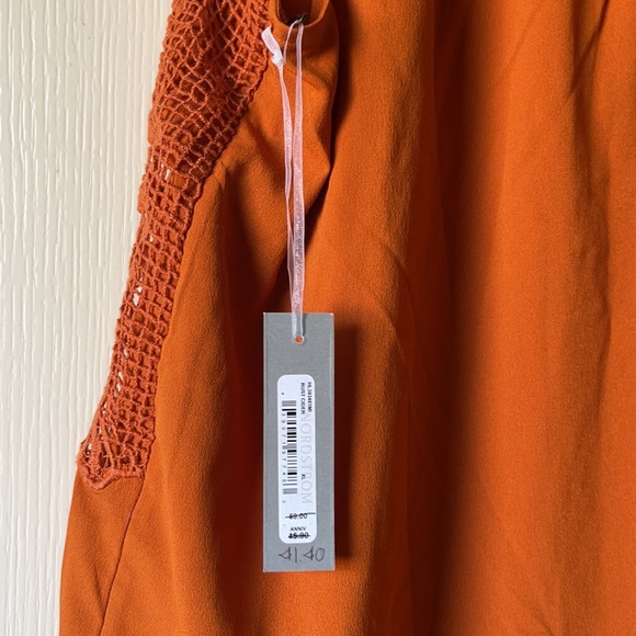 Chelsea28 Burnt Orange Lace Sleeveless Top - Picture 3 of 4